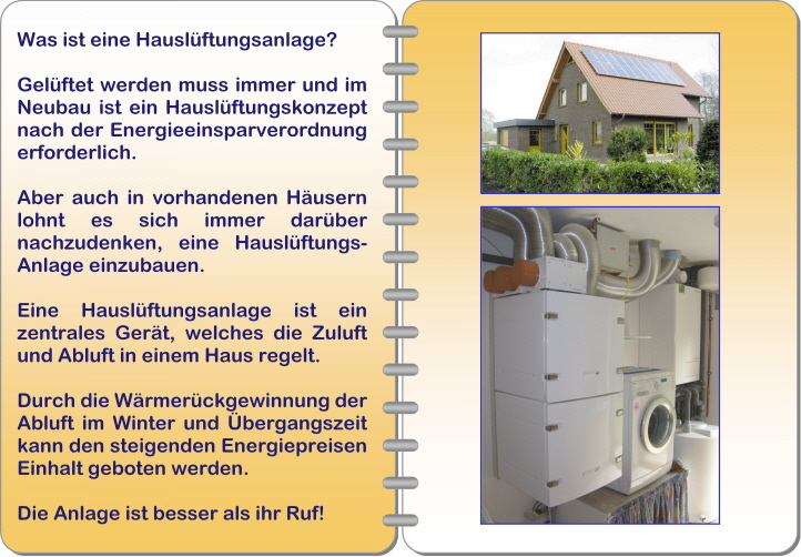 Was ist eine Hauslüftungsanlage?
